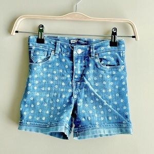 Levi’s Floral Jean MIDI Shorts